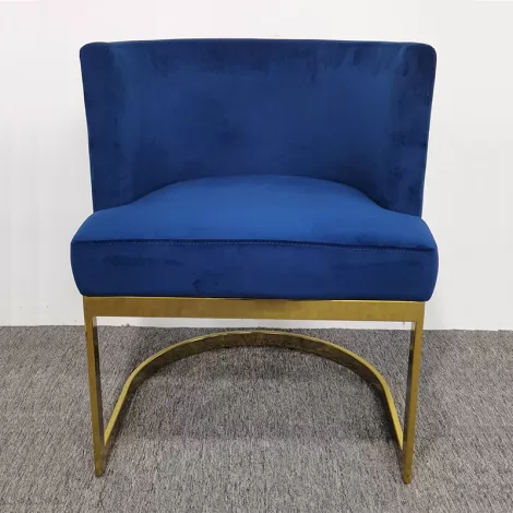 Upholstered Chair, Metal Legs