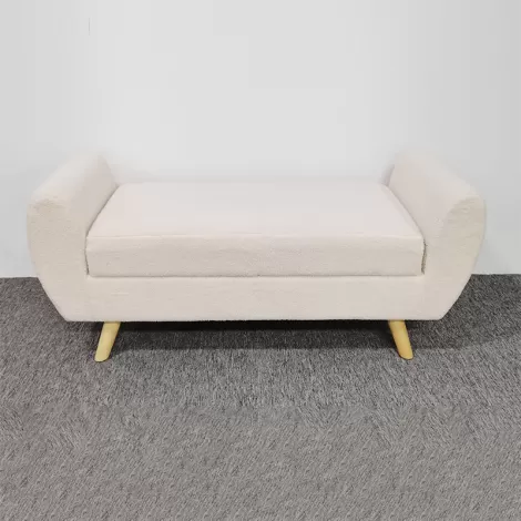 Upholstered Bench Wood Legs