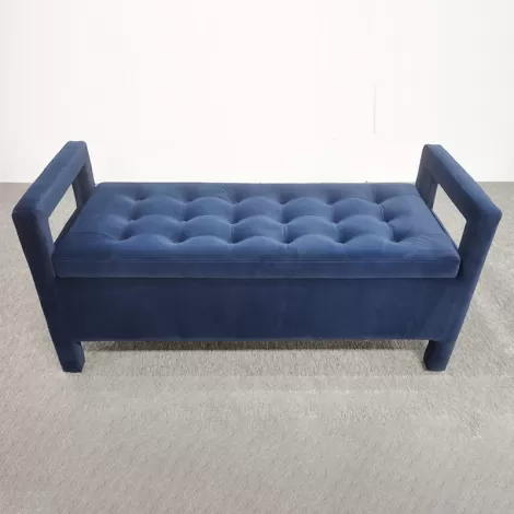 Velvet Tufted Storage Bench
