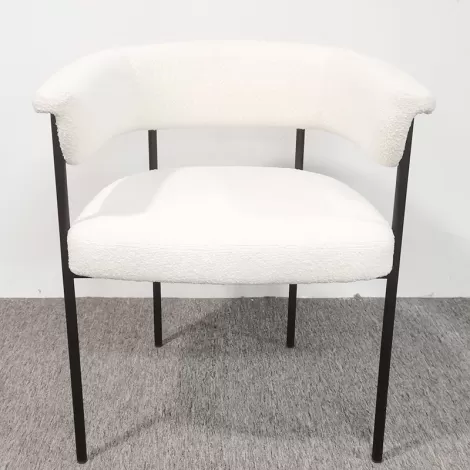 Morder Dining Chair with Black Metal Legs