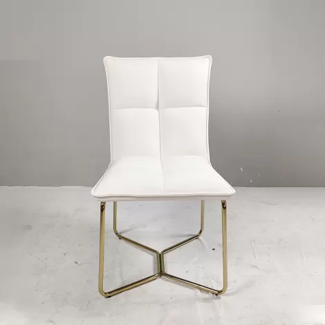 PU Dining Chair with Cross Legs